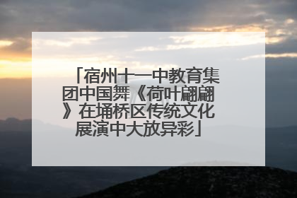 宿州十一中教育集团中国舞《荷叶翩翩》在埇桥区传统文化展演中大放异彩